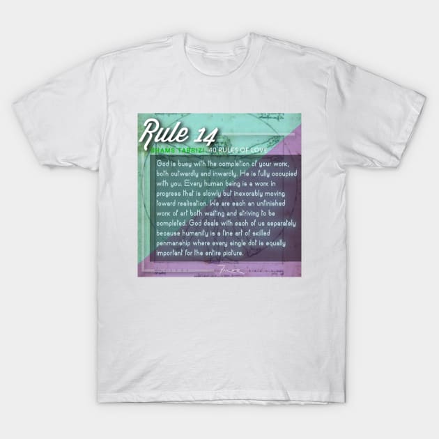 40 RULES OF LOVE - 14 T-Shirt by Fitra Design